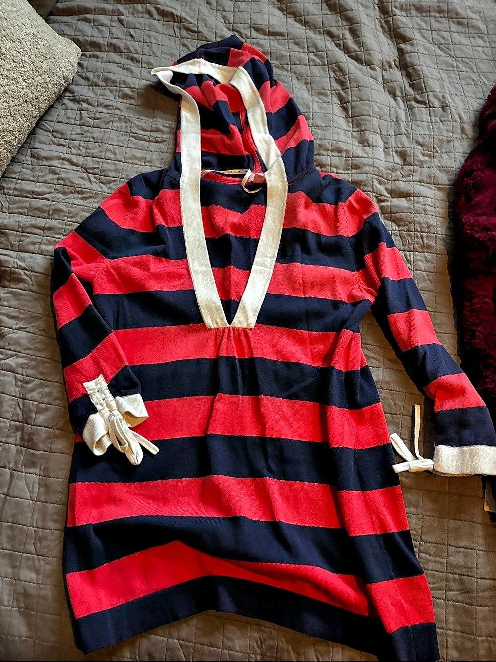 Lilly Pulitzer Shift Dress Striped Mini cotton shirt pink & Blue Size Small
